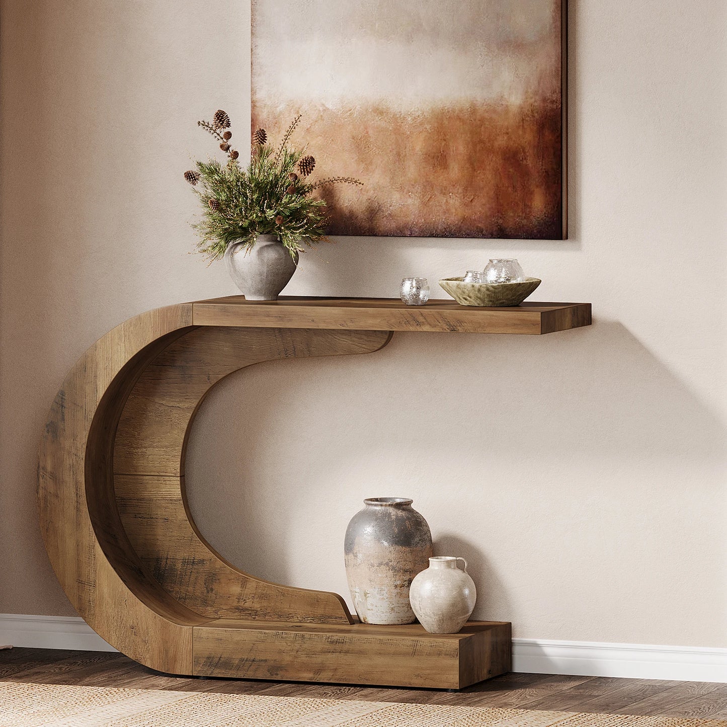 Tribesigns Mid Century Modern Console Table Entryway Living Room
