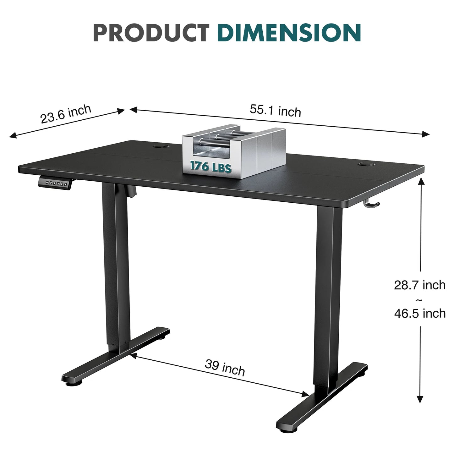 JHK Ergonomic Electric Standing Desk Height Adjustable Office Table