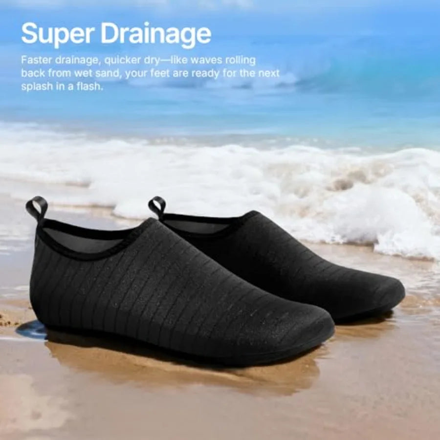 Tanamo Water Shoes for Women Men for Swim Pool Beach Camping Cruise Vacation Quick-Dry Aqua Socks Barefoot Yoga Travel Accessor
