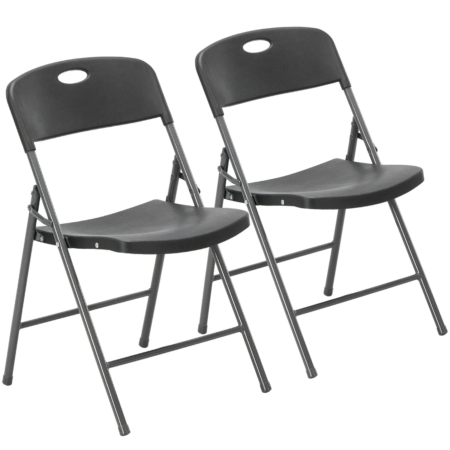 JHK Stackable Plastic Folding Dining Chairs Heavy Duty Set