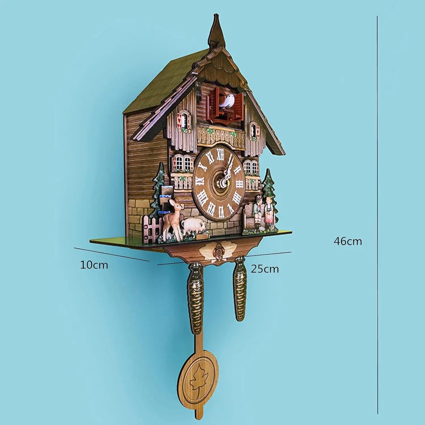 NEW Cuckoo Wall Clock for Living Room, Bedroom, Office, Kitchen, Traditional Northern European Design, Home Decoration Alarm Clock (CL-301)