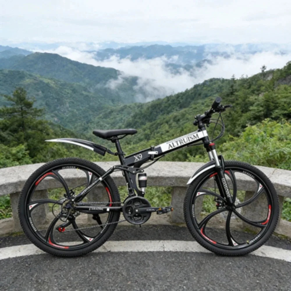 AEHOME Dual Suspension Mountain Bike 21 Speed With Disc Brakes