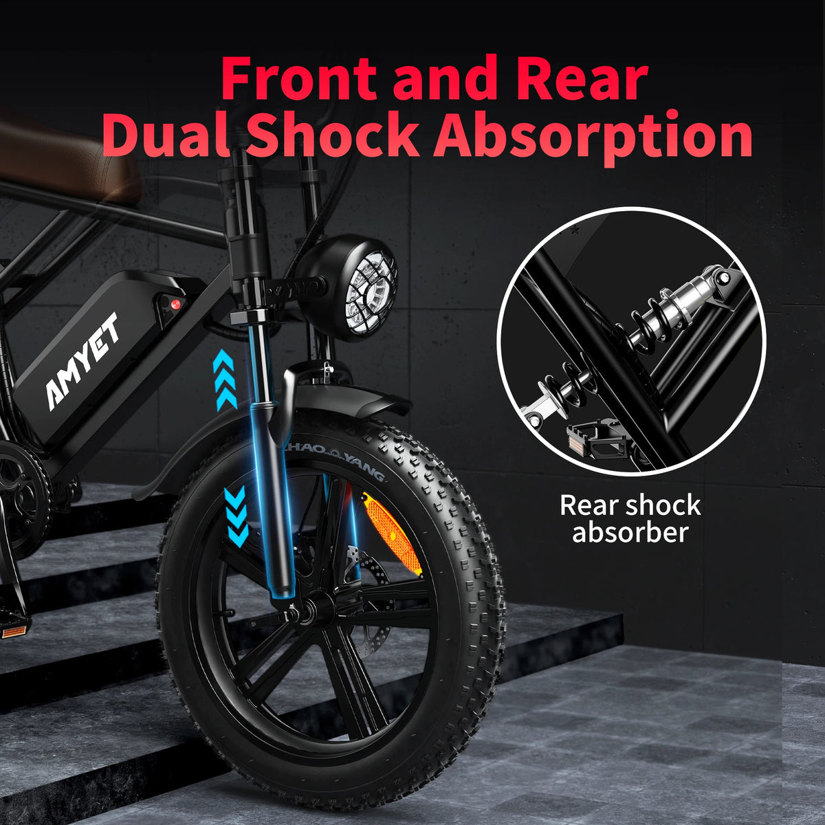 Amyet 1000W Brushless Electric Mountain Bike 48V Battery