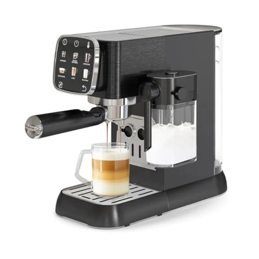 Compact 20 Bar Professional Espresso Machine with Milk Frother and Touchscreen Adjustable Temperature Espresso Coffee Machine F