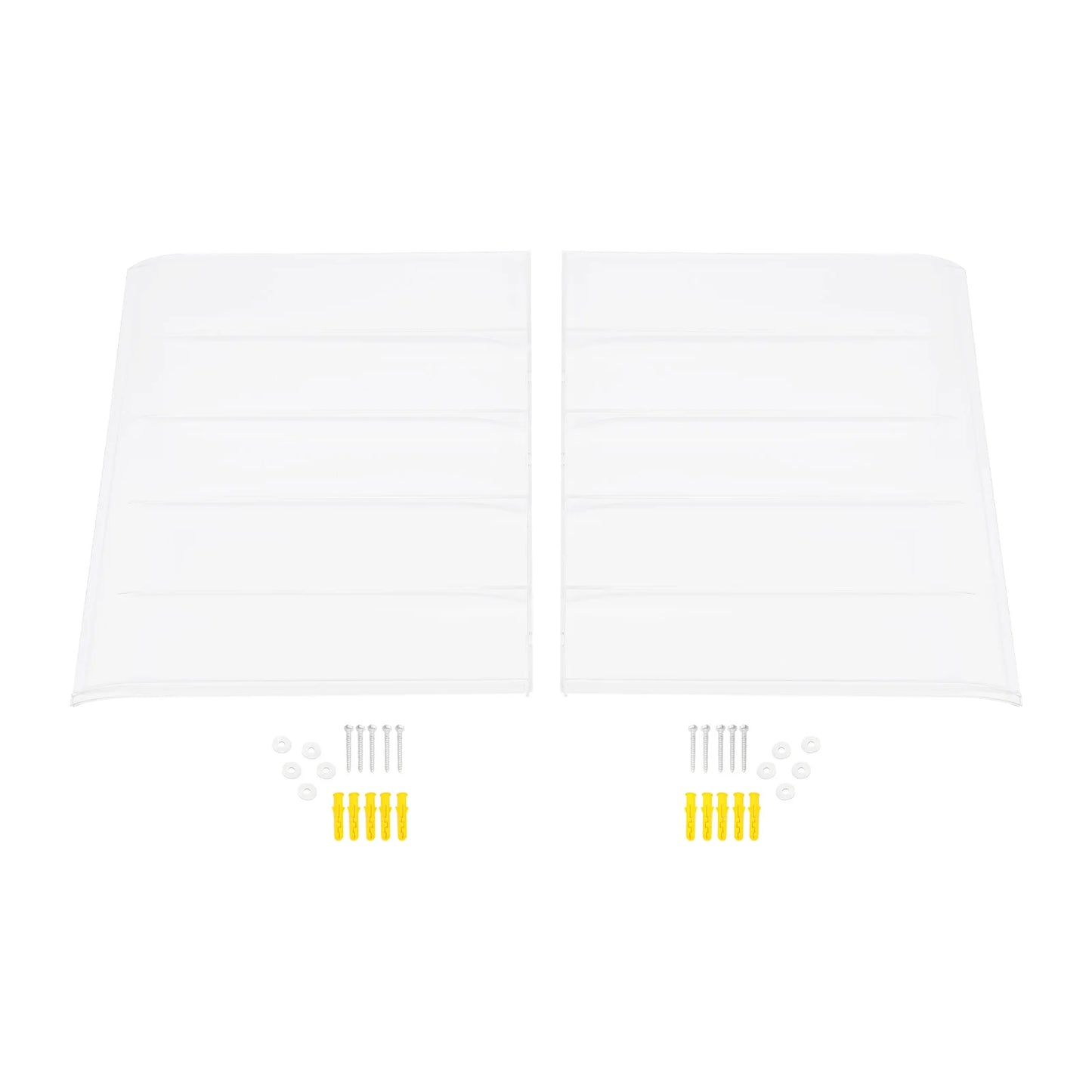 Clear PC Window And Door Awning Outdoor Overhang With Drainage