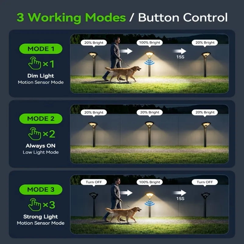 Solar Pathway Lights With Motion Sensor 6 Pack Outdoor