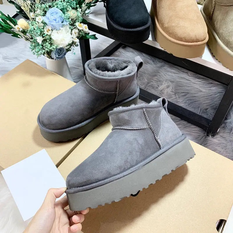 Tasman Winter Fur Snow Boots Women Ankle Boots Designer