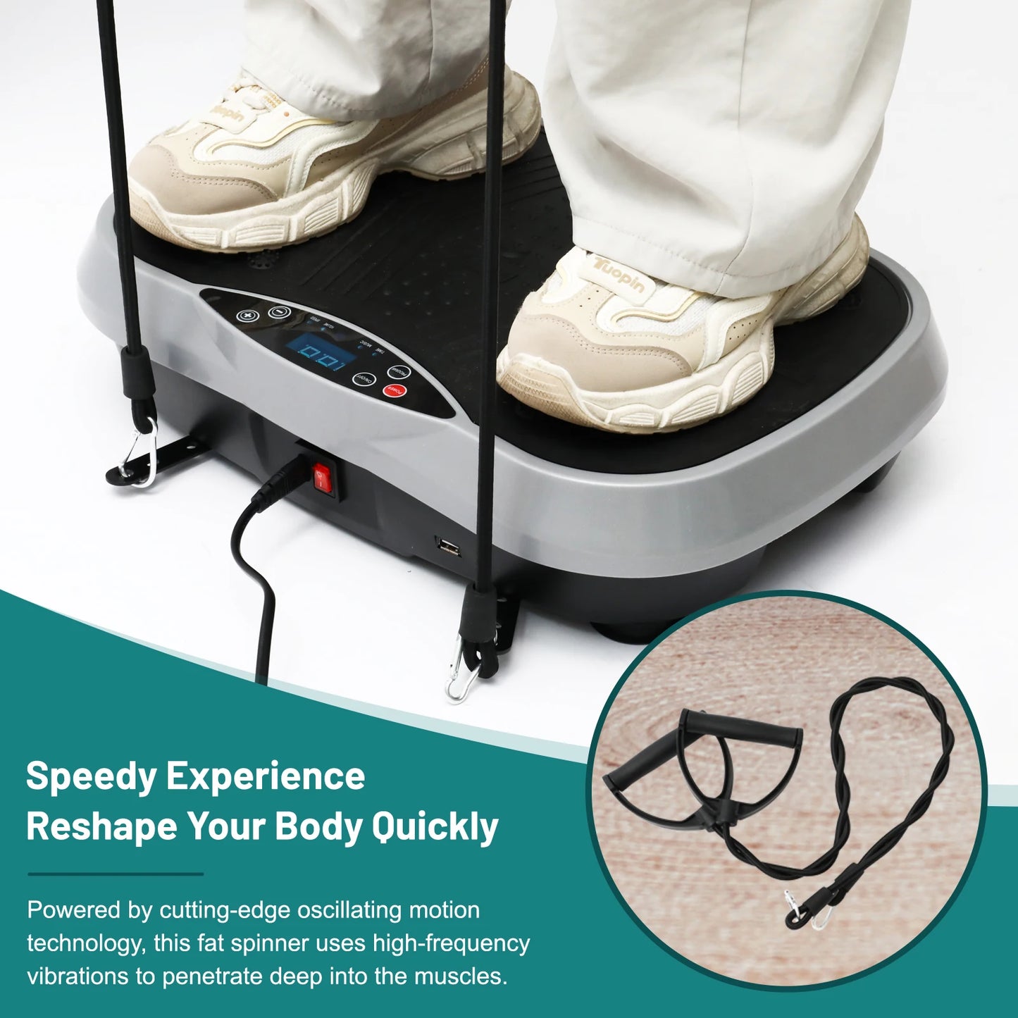 Portable Vibration Plate Exercise Machine For Home Workout