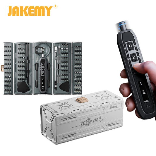 JAKEMY 180In1 Precision Screwdriver Set with Magnetic Bits - Electric or Manual Version Optional for Laptop/Phone/Glasses Repair
