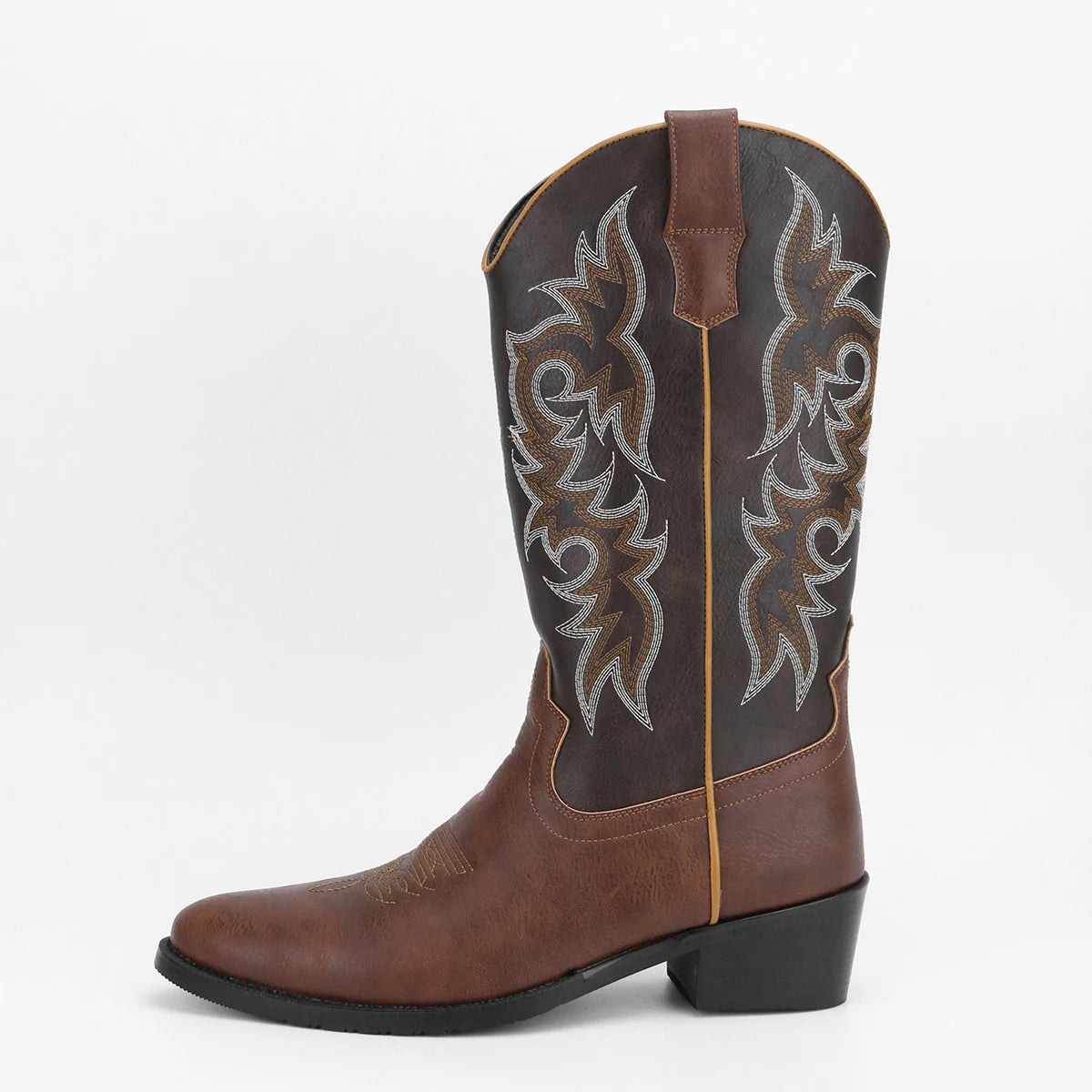 Men's Embroidered Desert Western Cowboy Boots For Everyday Wear