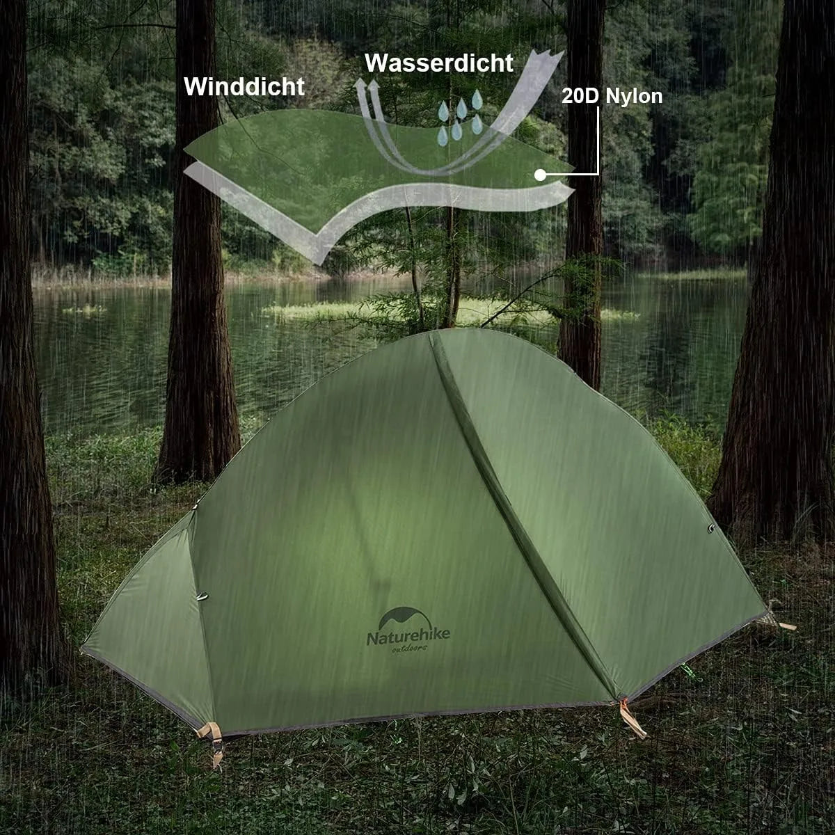 Naturehike Cycling Tent 1 Person Portable Ultralight Backpacking Trekking Tent Waterproof Double Layer Camping Tent