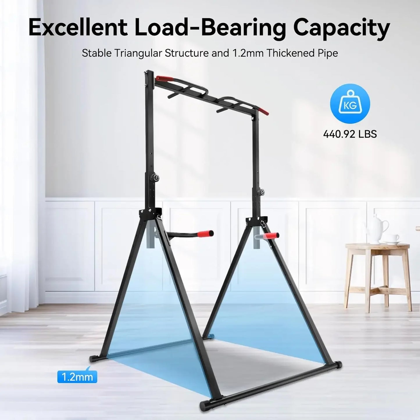 No Brand Height Adjustable Free Standing Power Tower Home Gym