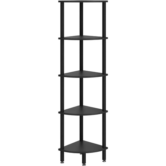 IBUYKE 5 Tier Corner Shelf Stand Industrial Display Rack