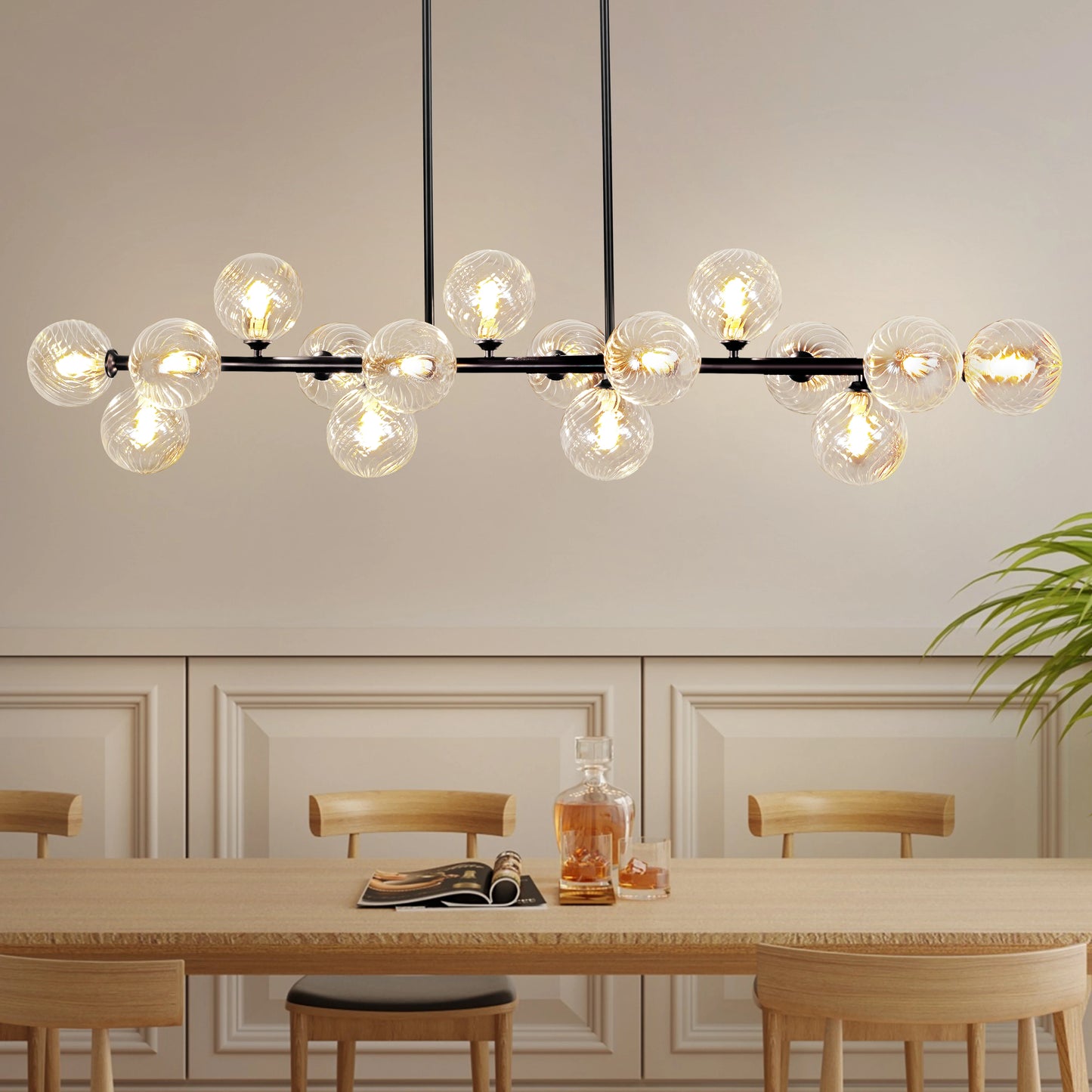 Mid Century Modern Sputnik Chandelier For Dining And Kitchen Island Lighting
