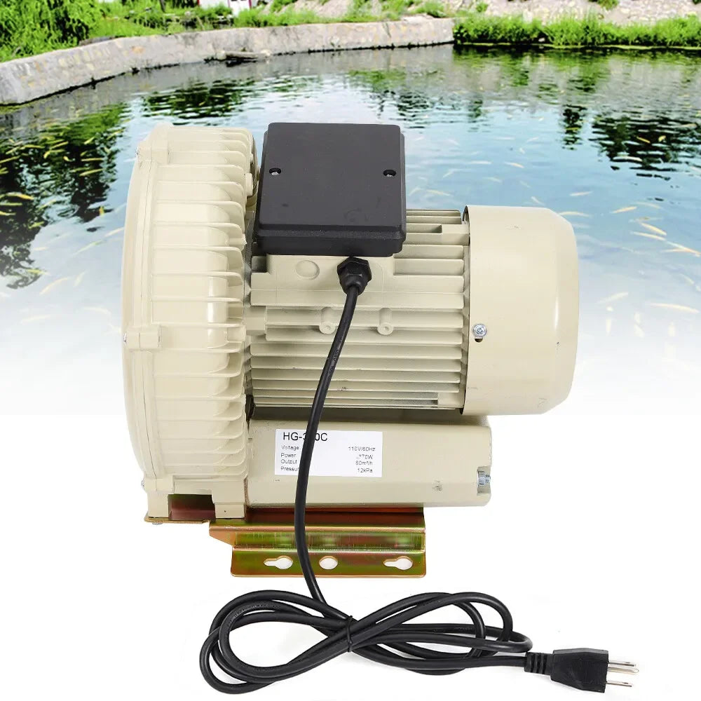 Industrial Pond Air Pump Blower 110V Oxygen Aerator 370W