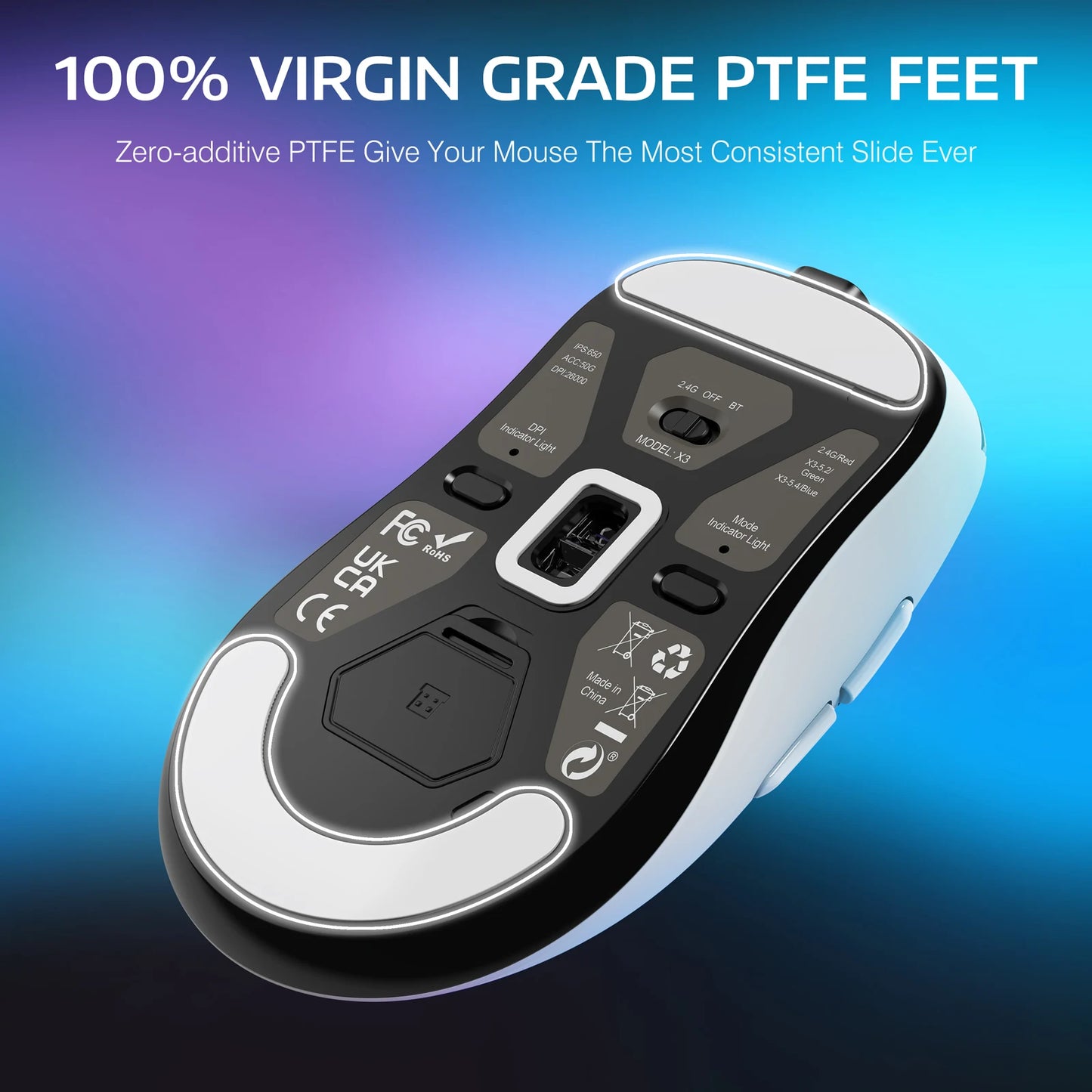 Attack Shark X3 Wireless Gaming Mouse With PAW3395 26K DPI