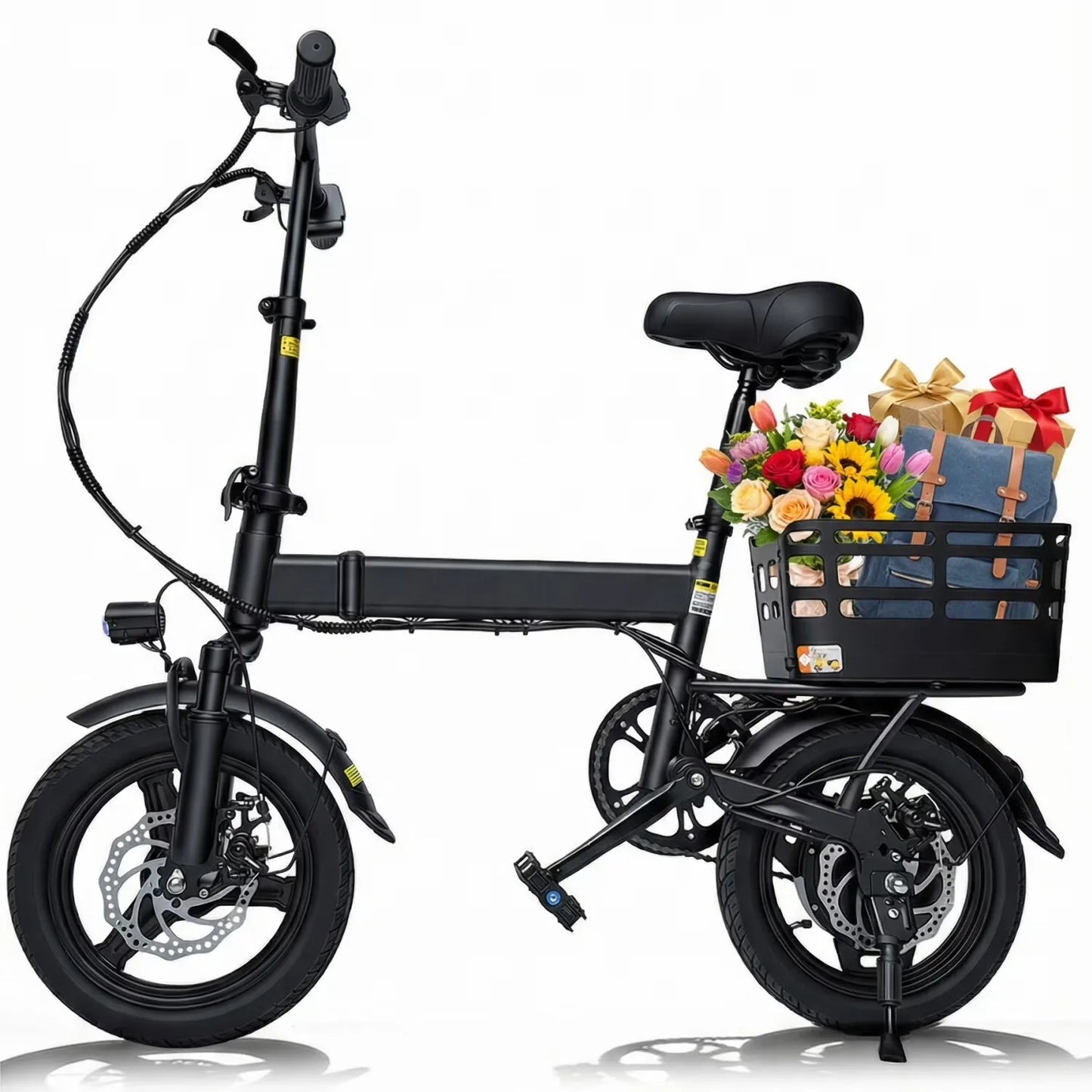 Foldable Electric Bike With 500W Peak Motor 432Wh Battery And Rear Basket