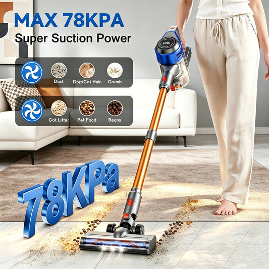 Honki Cordless Wet And Dry Vacuum Cleaner With LED For Pet Hair Carpet