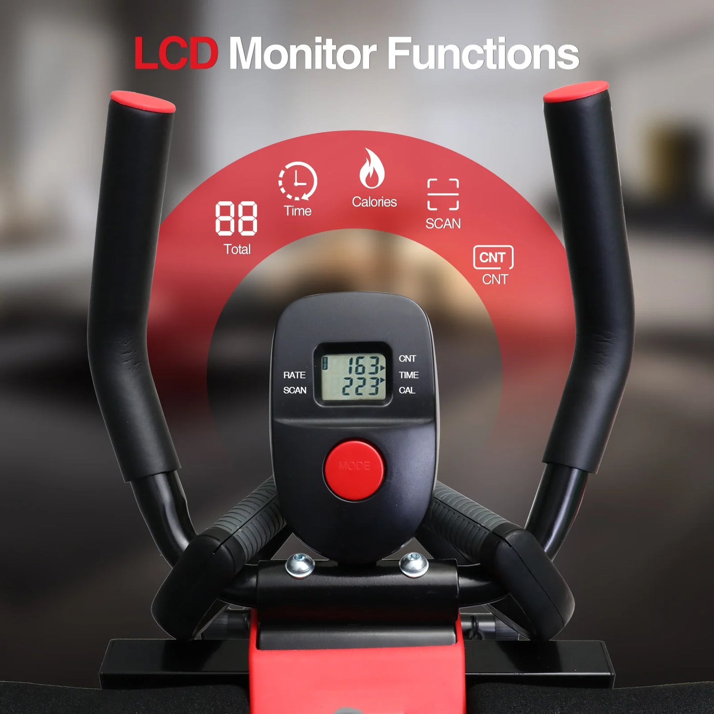 Foldable Adjustable Ab Trainer With Resistance Bands And Lcd