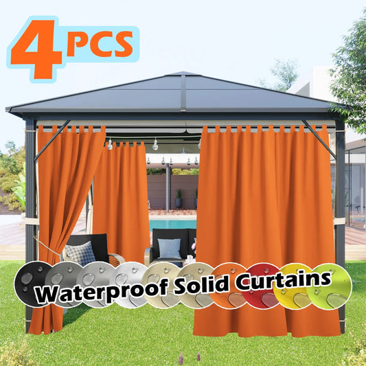 Sabalanica 4 Panel Outdoor Curtains Waterproof UV Resistant