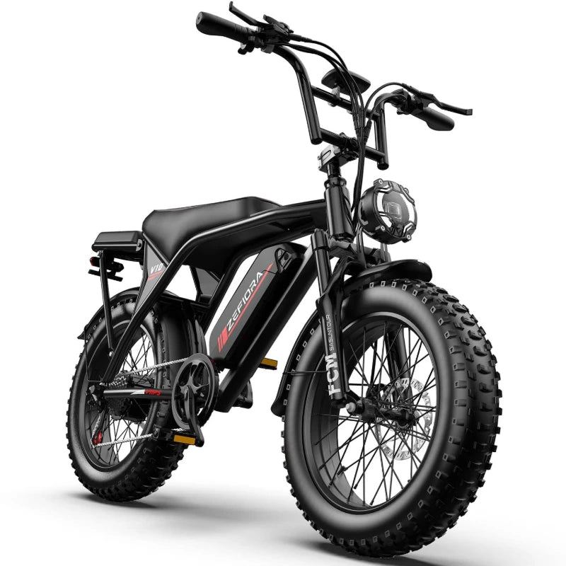 ZEFIORA 1000W Thick Tire Electric Bike Aluminum Alloy