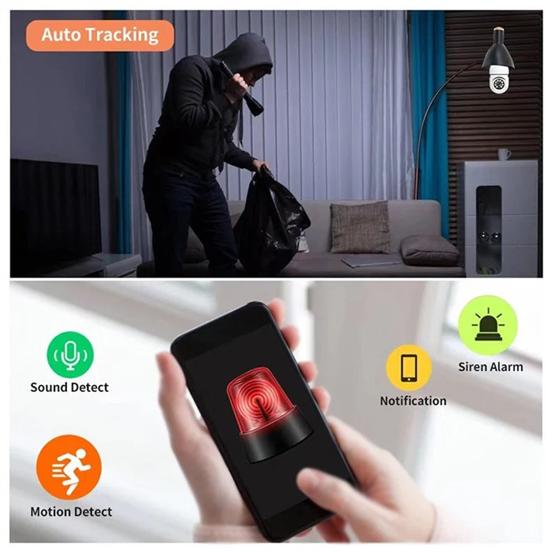 Kankeirr E27 Wireless Surveillance Camera 5G WiFi Night Vision