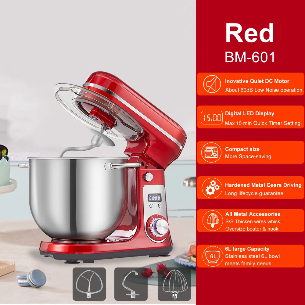 Biolomix Kitchen Stand Mixer Blender With 6 Speed 1200W