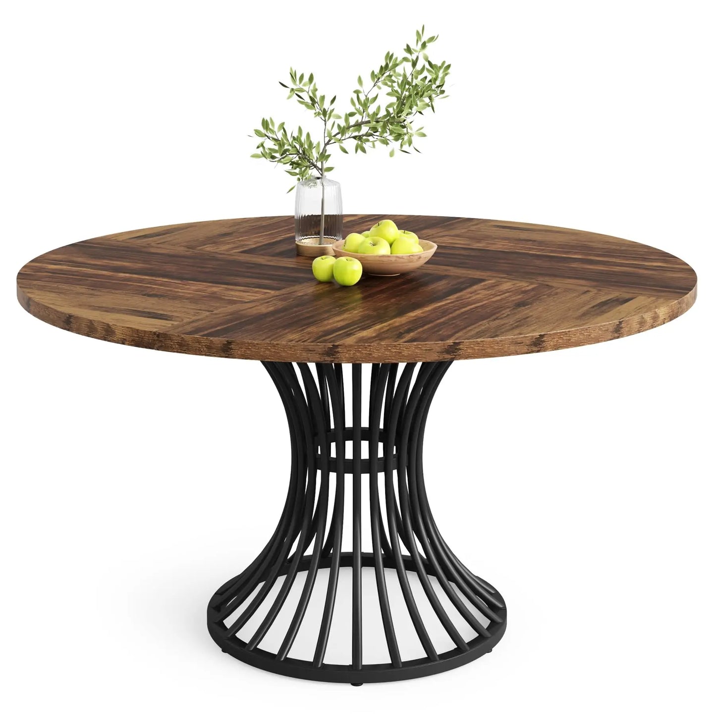 Tribesigns 47 Inch Round Farmhouse Dining Table For Four To Six