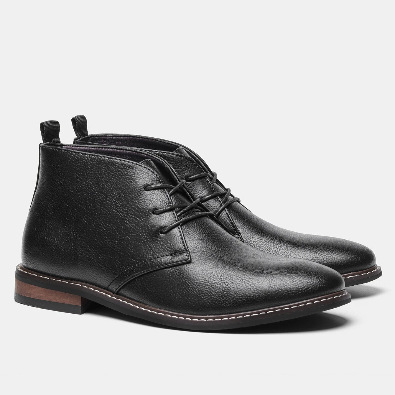 Hecrafted Leather Desert Boots Men Casual Retro Style Comfort