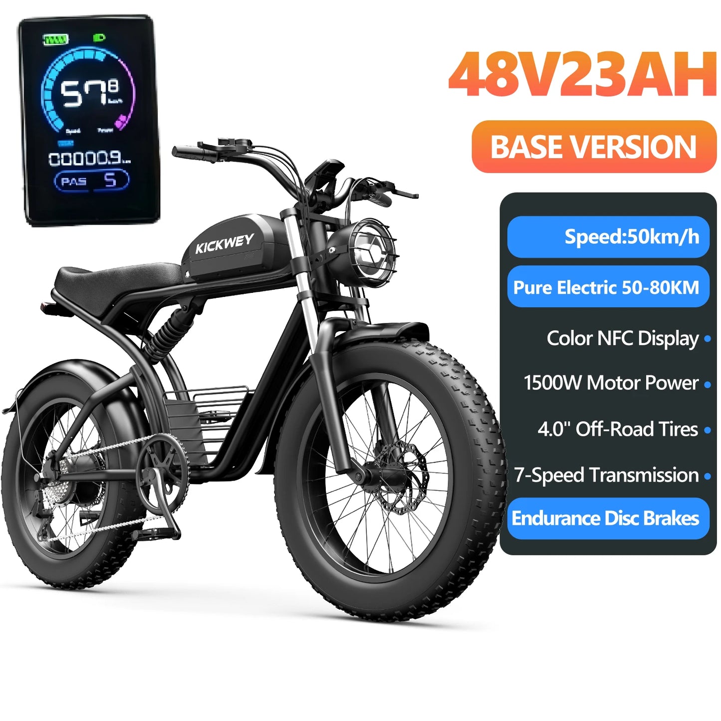 Kickwey K7 Electric Bicycle With Full Suspension
