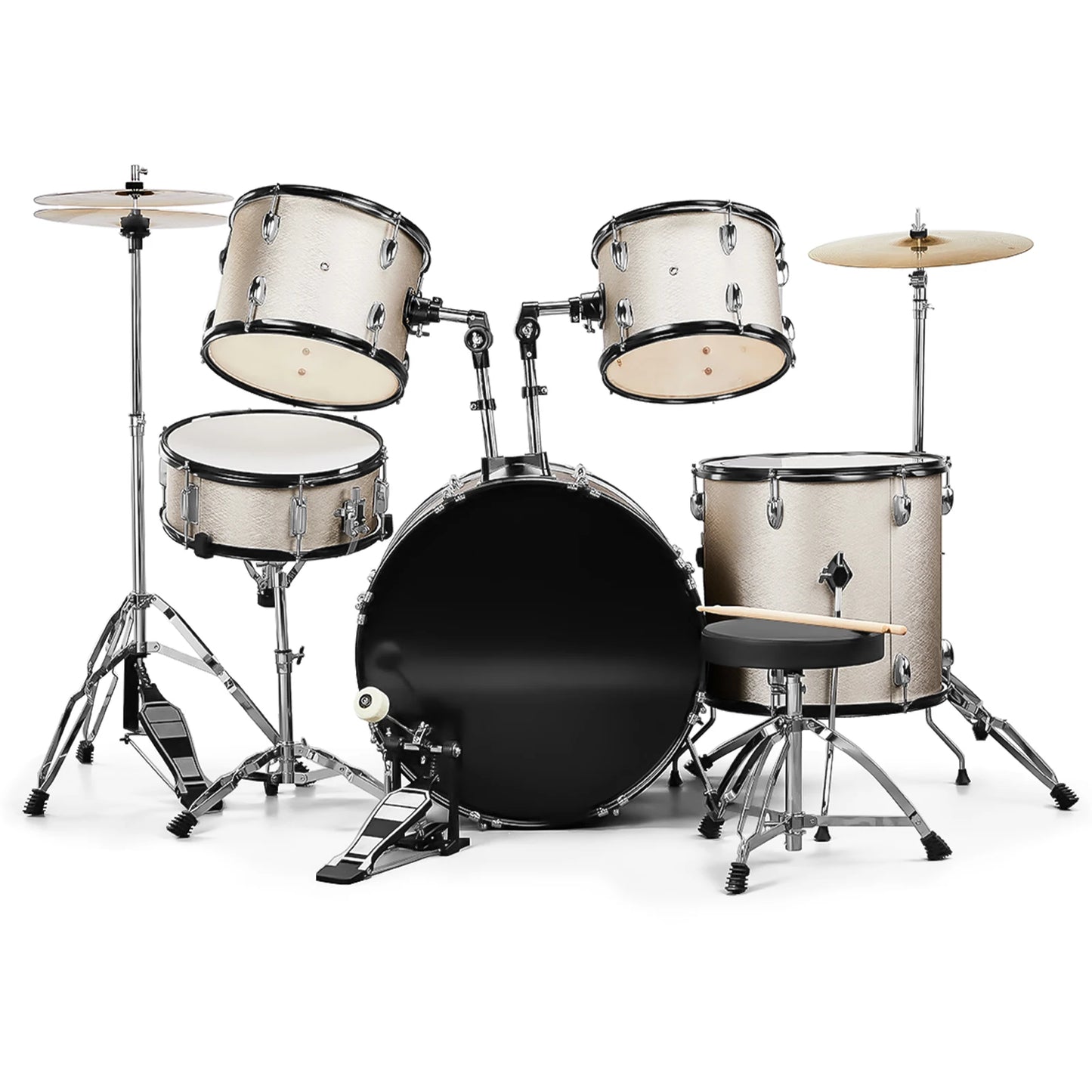 Adult 5 Piece Drum Set For Beginners And Players Ready To Play