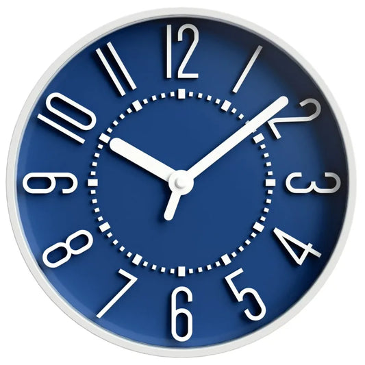 Storm Blue 10" Analog QA Wall Clock - Accurate and Stylish Timekeeping, 10 in. Diam. x 1.4