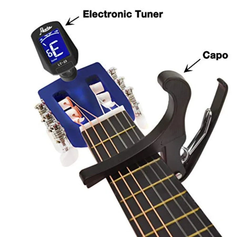 30 Left Handed Wood Guitar with Case and Accessories for /Girls/Boys/Teens/Beginners Blue