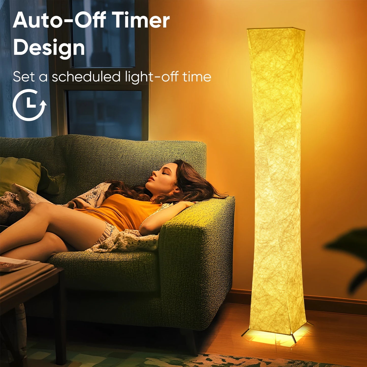 Soft Light Floor Lamp With Brushed Nickel Finish And LED