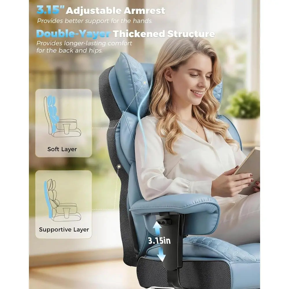 Ergonomic Gaming Chair With High Back Support Lumbar Relief Adjustable Armrests