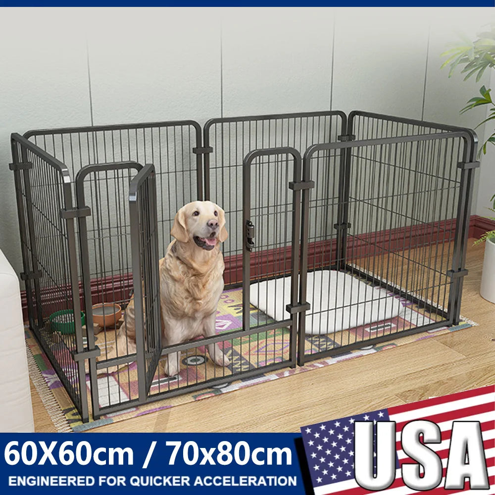 Foldable Dog Fence Playpen For Pets Four To Six Panels