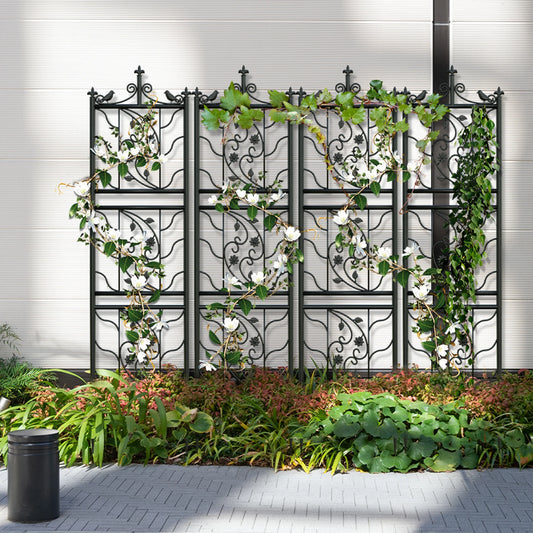 Decorative Metal Garden Trellis Fence Panel For Climbing Plants