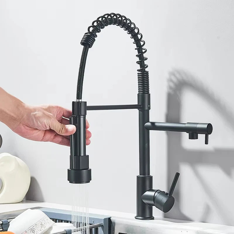 Myqualife Pull Down Kitchen Sink Faucet With Single Handle