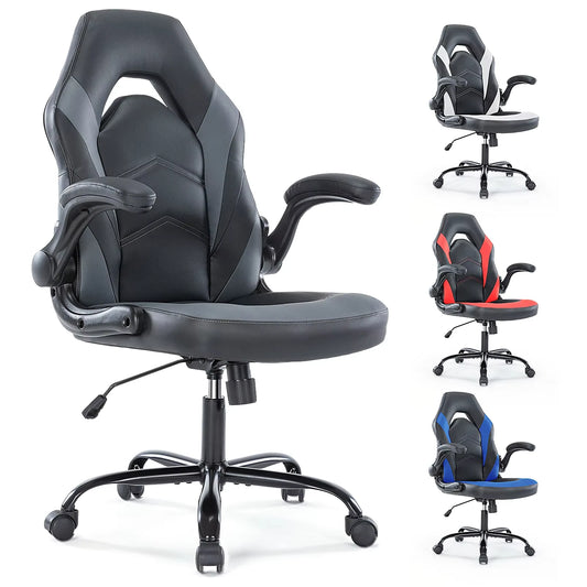 JHK Ergonomic Office Gaming Chair With Flip-Up Armrest