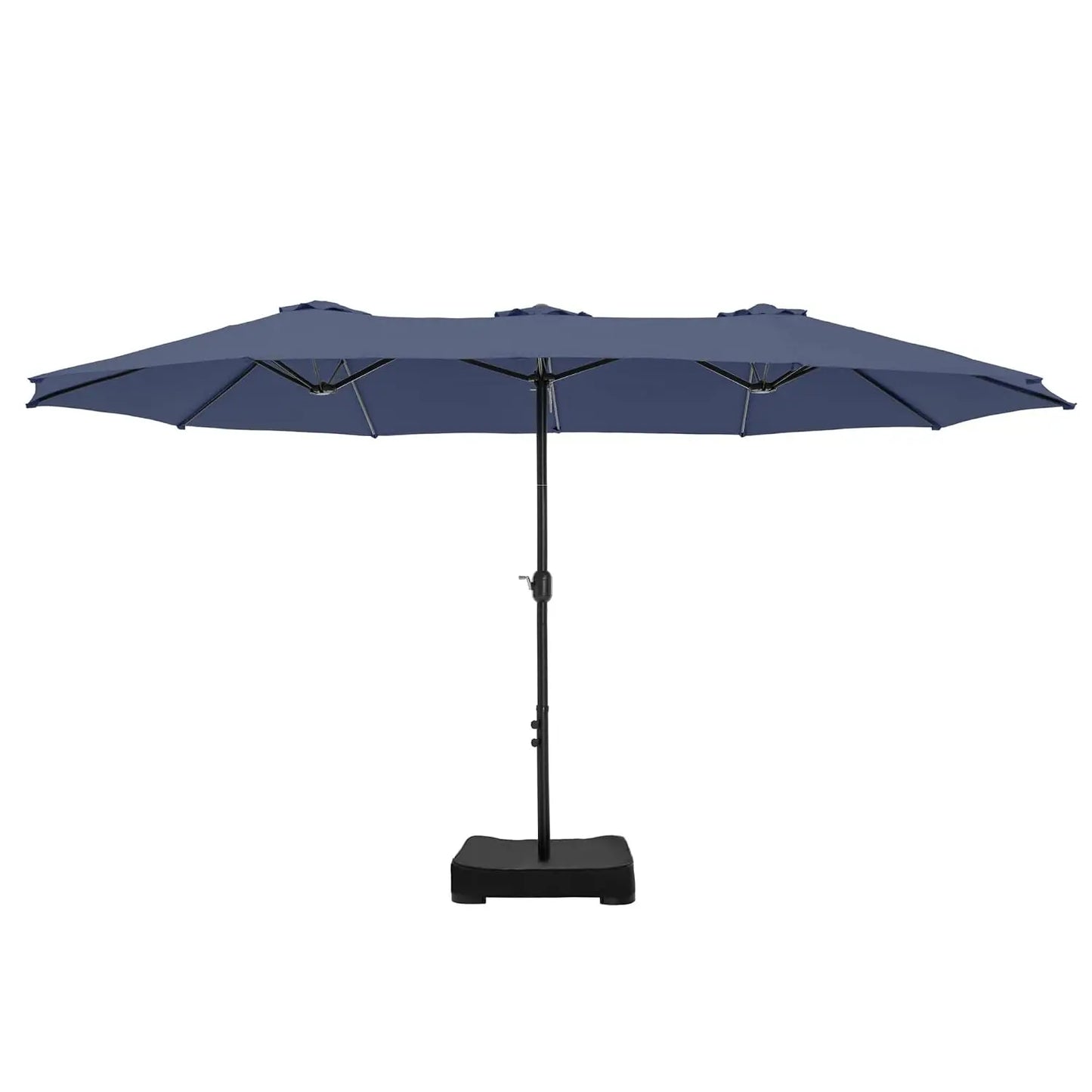 Rectangular Market Patio Umbrella With Stainless Steel Frame And Base Included