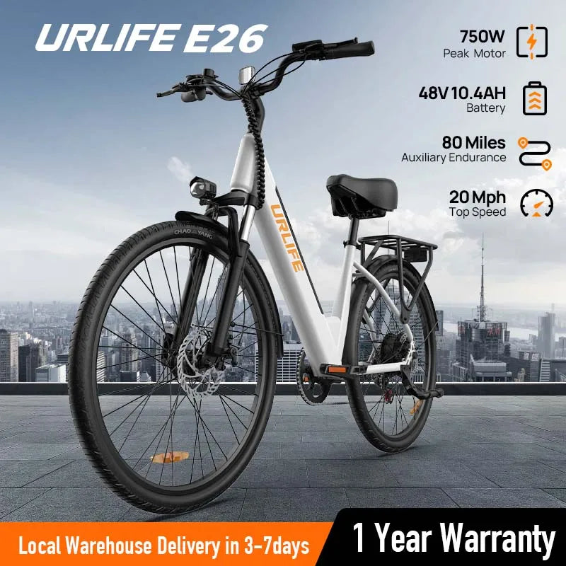 URLIFE Peak 750W E26 Electric Bike For Adults Durable Performance