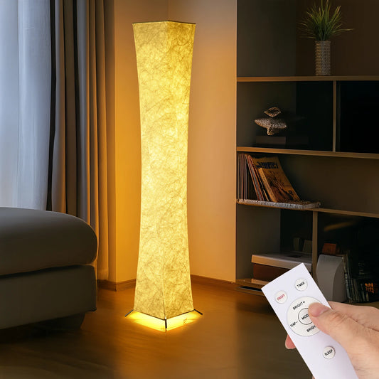 Soft Light Floor Lamp With Brushed Nickel Finish And LED