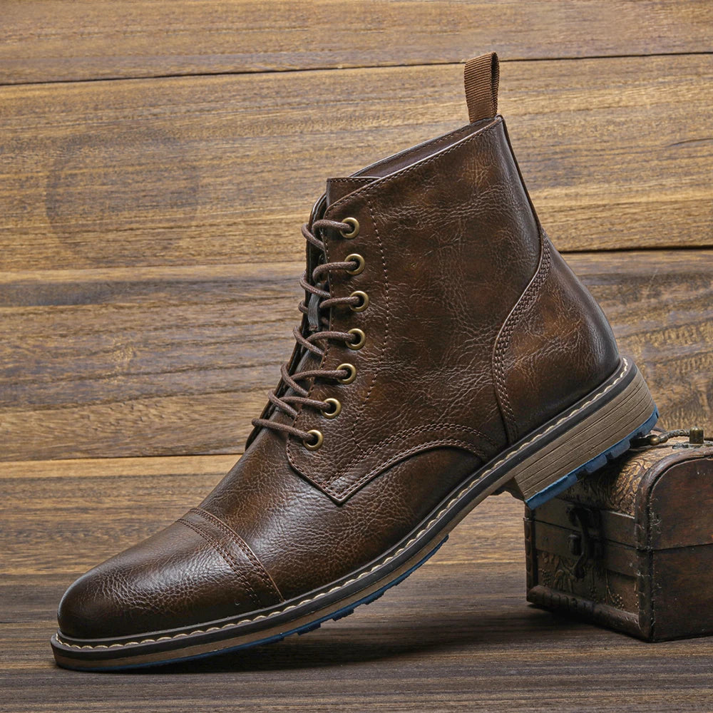 Hecrafted Mens Ankle Boots Comfortable Casual Style