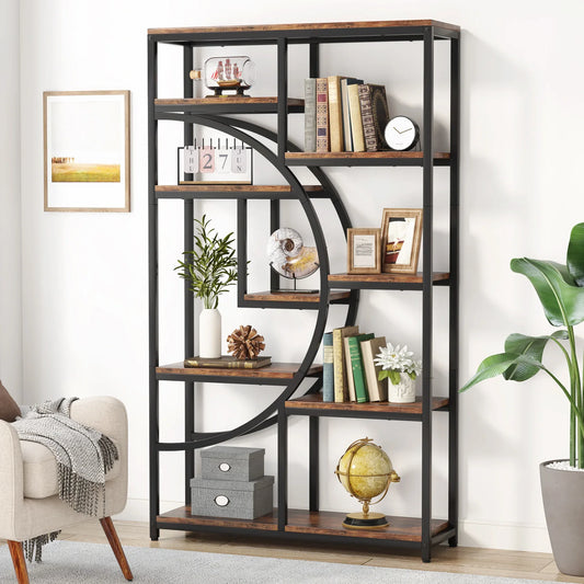 Tribesigns Industrial 5-Tier Etagere Bookcase Freestanding Shelf Organizer