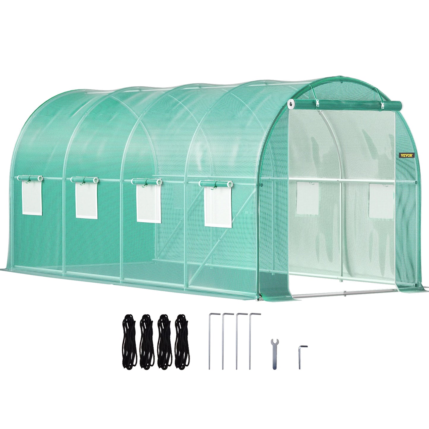 SucceBuy Walk In Tunnel Greenhouse With Galvanized Frame And WaterproofCover