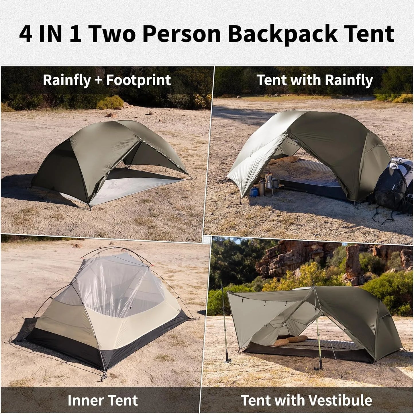 Naturehike Mongar PRO Ultralight 1/2/3 Person Tent Camping Outdoor Waterproof 20D Nylon Backpacking Travel Cycling Tent