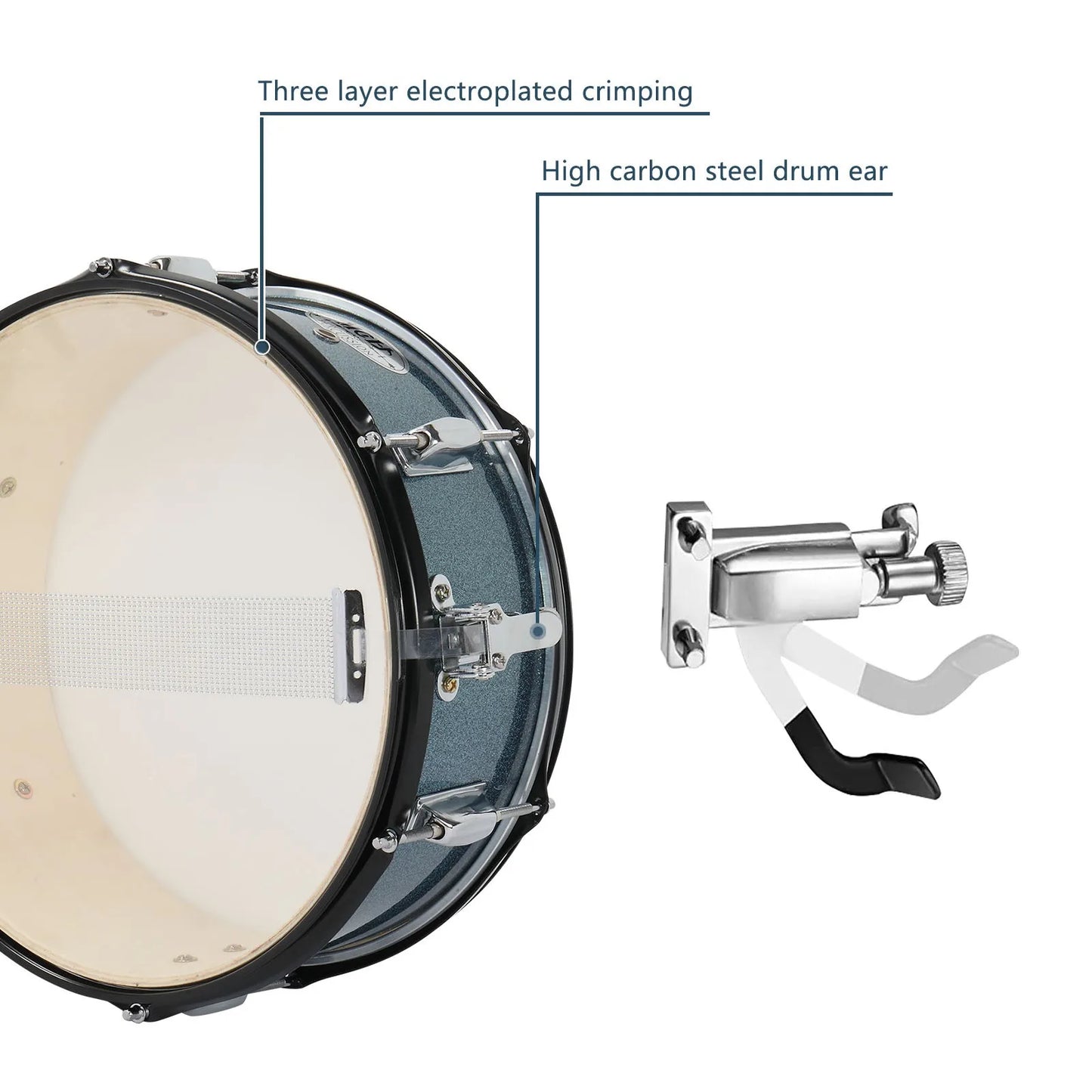 Full Size 5-Piece Bass Drum Kit With Stool Sticks And Cymbals