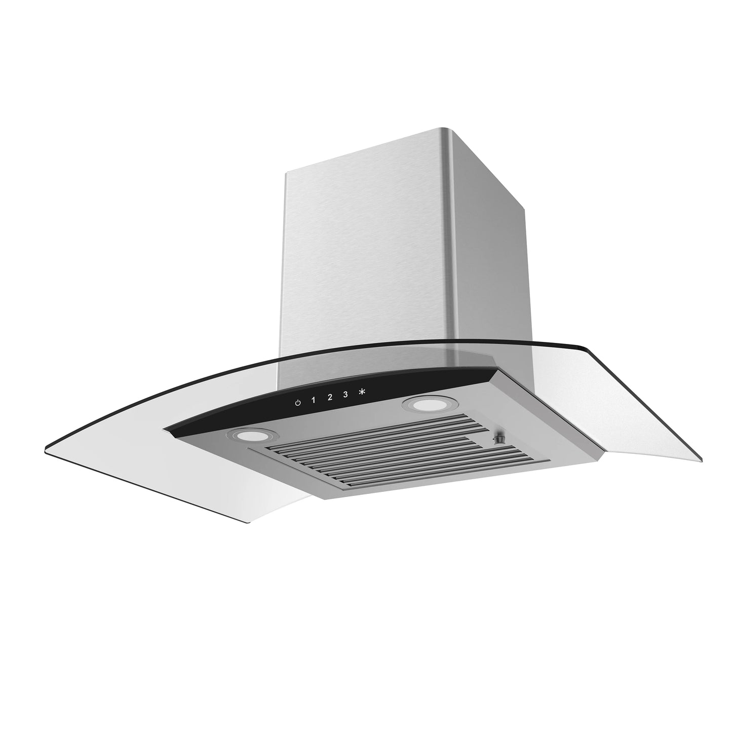 Tieasy Wall Mount Range Hood 450 CFM Convertible Duct Or Ductless