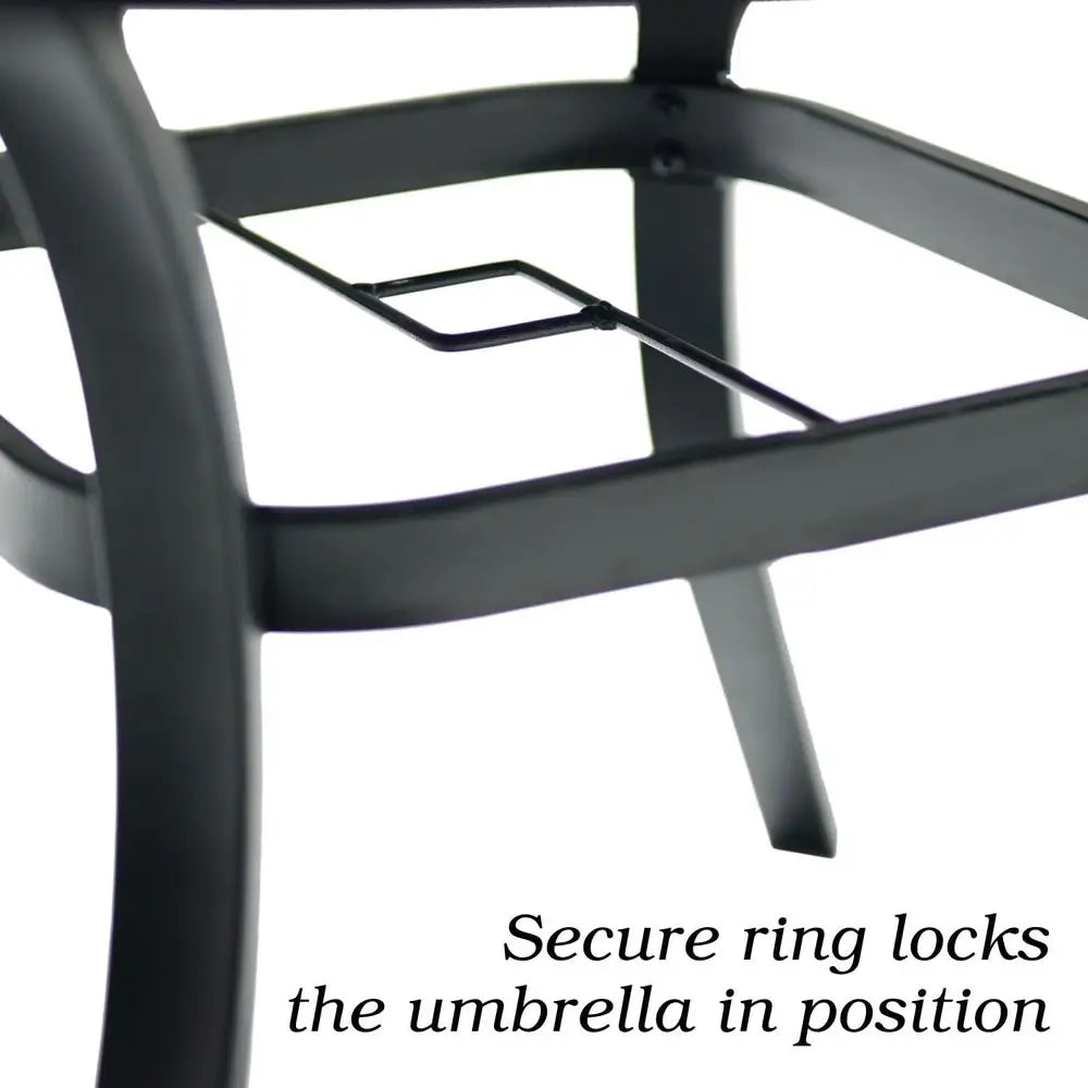 XMSJ Glass Dining Table Set With 4 Swivel Chairs Outdoor
