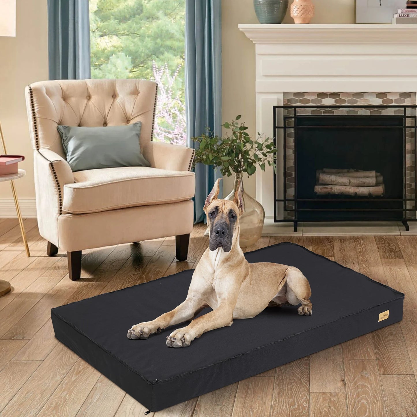 Memory Foam Orthopedic Dog Bed With Waterproof Washable Cover